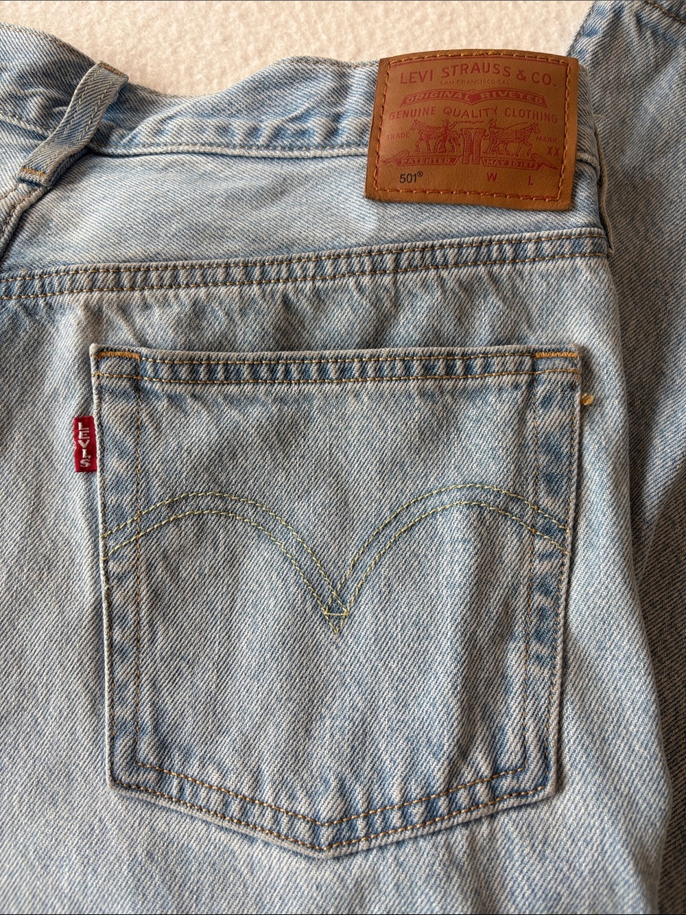 Levi's Big E 501s Light Wash